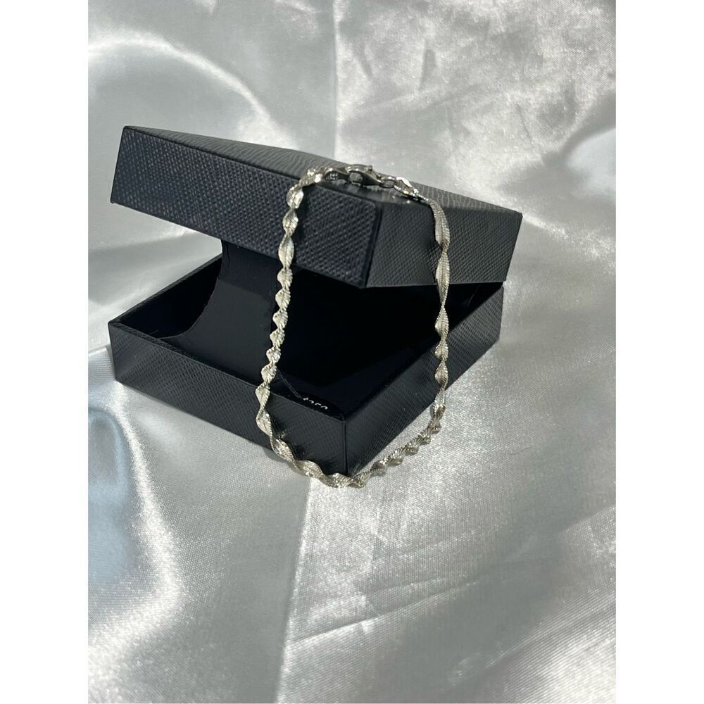 ABY# Elegant 7” Sterling 925 Silver Twist Bracelet